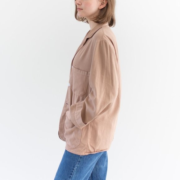 RAWSON Vintage Overdye Chore Jacket Cotton French Workwear - Picture 3 of 5